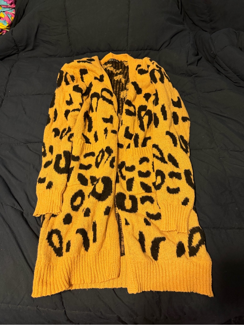 Women's Leopard Print Open-Front Sweater Cardigan